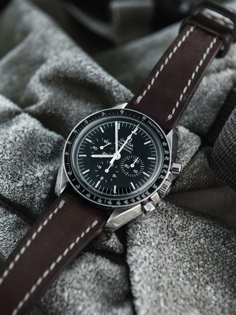 best leather strap for omega speedmaster|omega speedmaster professional leather strap.